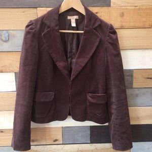 Twenty One Brown Corduroy Fitted Blazer, Medium